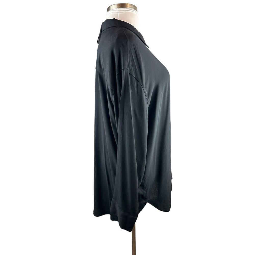 SKIMS Fits Everybody Turtleneck Top Black Onyx Stretch Skims Womens Plus Size 3X - Picture 7 of 11